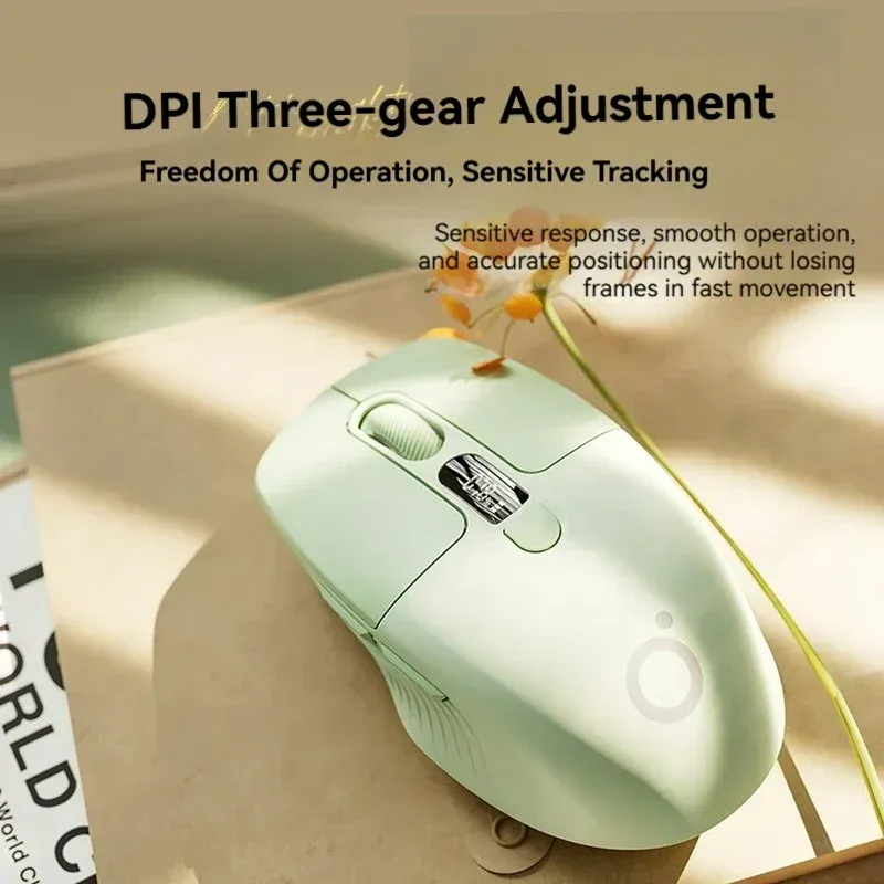Eweadn Q1 2.4 Wireless Bluetooth Dual-Mode Mouse 1600PDI Smart Screen Esports Silent Rechargeable Gaming Mouse Accessories