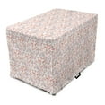 thumbnail image 1 of Floral Dog Crate Cover, Peachy Feminine Theme Retro Flower Naive Natural Look Repeat Pattern, Easy to Use Pet Kennel Cover Small Dogs Puppies Kittens, 7 Sizes, Peach Pale Mauve Salmon, by Ambesonne, 1 of 1