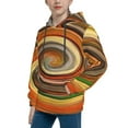 thumbnail image 2 of Kll Unisex Kids Boys Girls Hooded Pocket Pullover Hoodies-Colorful Swirl, 2 of 9