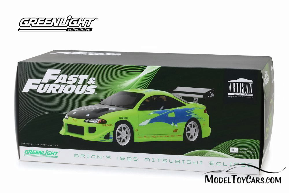 Fast and Furious Brians 1995 Mitsubishi Eclipse 1:18 SCALA Greenlight 19039 