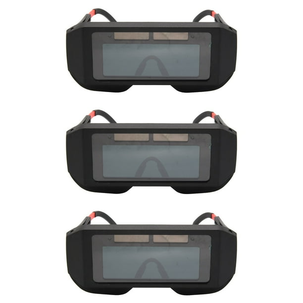3X Máscara Protectora de Soldadura de Oscurecimiento Automático Solar Gafas para Soldador Tapa de Soldadura