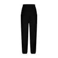 thumbnail image 5 of Yourumao Pants for Women Elastic Waist Tie Front Pants Gym Yoga Straight Sweatpant Lounge Jogger with Pockets, 5 of 6