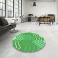 thumbnail image 3 of Ahgly Company Indoor Round Patterned Stoplight Go Green Area Rugs, 6' Round, 3 of 6