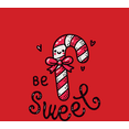 thumbnail image 2 of Be Sweet Candy Cane Youth Red Crew Neck Short Sleeve Tee-XS, 2 of 2