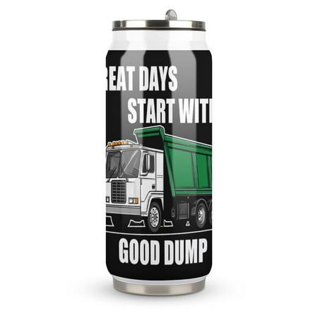 

Funny Garbage Truck Design Dump Trash Trucks Coffee Tavel Tumblers with Lid and Straw Stainless Steel Vacuum Insulated Mug Wine Glasses Tea Cup for Hot and Cold 500ml