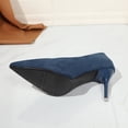 thumbnail image 6 of Miluxas Pointed Toe Pumps for Women, Closed Toe Stiletto High Heels, Comfortable Work office Dress Shoes, Classic Pumps for Wedding, Party Dark Blue 7(39), 6 of 9