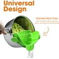 thumbnail image 5 of Cheer Collection Silicone Clip on Pot Strainer, Heat-resistant Snap-On Strainer for Pasta, Noodles, Rice, Meats and Vegetables, 5 of 7