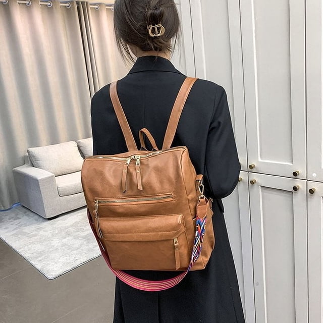 Mochila de mujer, bolso de mujer de pu de moda europea y americana, bolso casual, mochila de mujer