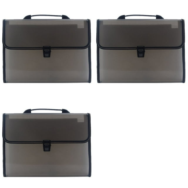 3X Carpeta de Archivos Expandible Portátil 13 Bolsillos A4 Archivo de Acordeón Organizador de Documentos Carpeta de Papel de Prueba para Papel y Documentos
