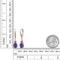 thumbnail image 6 of Gem Stone King 18K Rose Gold Plated Silver Blue Lapis and Pink Moissanite Dangle Earrings for Women with Lab Grown Diamond (4.49 Cttw, Oval 9X7MM), 6 of 6