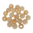 thumbnail image 2 of 20pcs Natural Wood Beads Unfinished DIY Jewelry Making Findings Crafts 25mm, 2 of 6