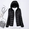 thumbnail image 4 of Chaqueta de plumón para mujer con capucha Abrigos de plumón para mujer Chaqueta de plumón ultraligera y plegable para mujer Abrigo relleno de plumón Parka acolchada, 4 of 4