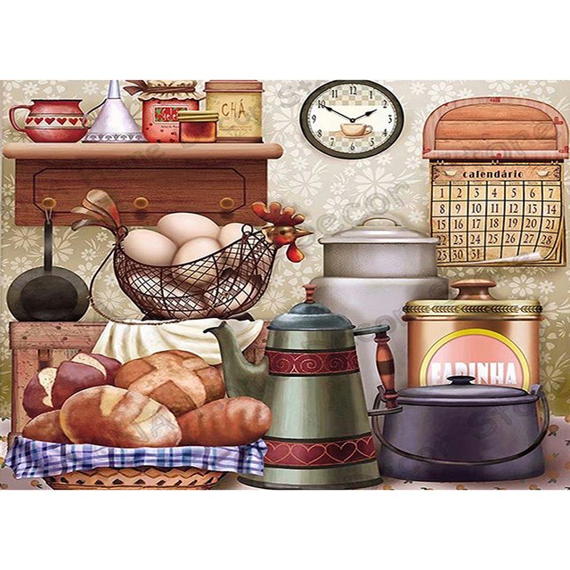 Pintura de diamante (DB0179) DIY Mosaico Vida familiar Imagen Cuadrado 5D Kit (FH483) 20X30cm FLhrweasw Nuevo