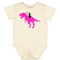 thumbnail image 3 of Inktastic Princess Riding Her T-rex Girls Baby Bodysuit, 3 of 5