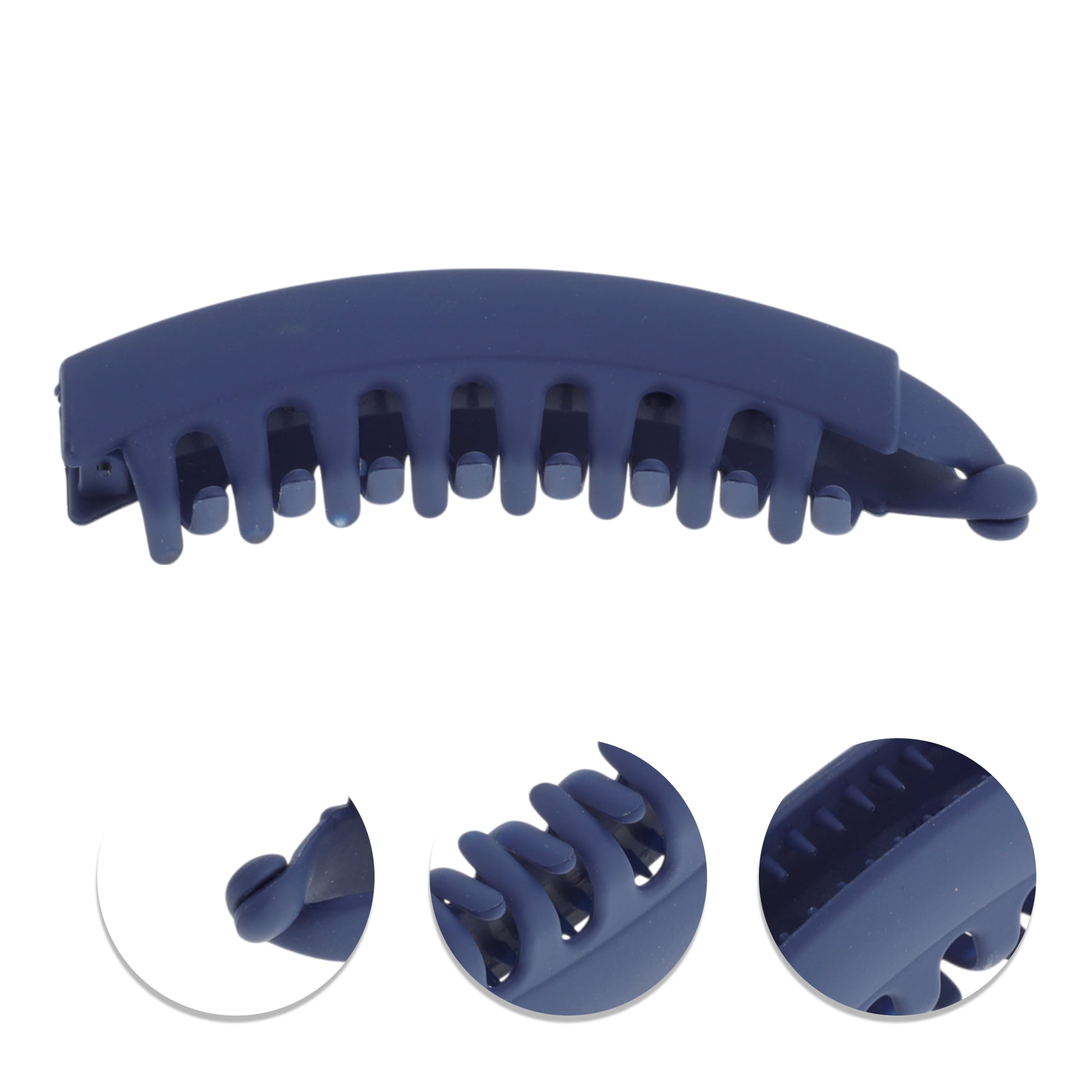 Unique Bargains Home Use Daily Styling Fashion Banana Hair Clips Navy Blue