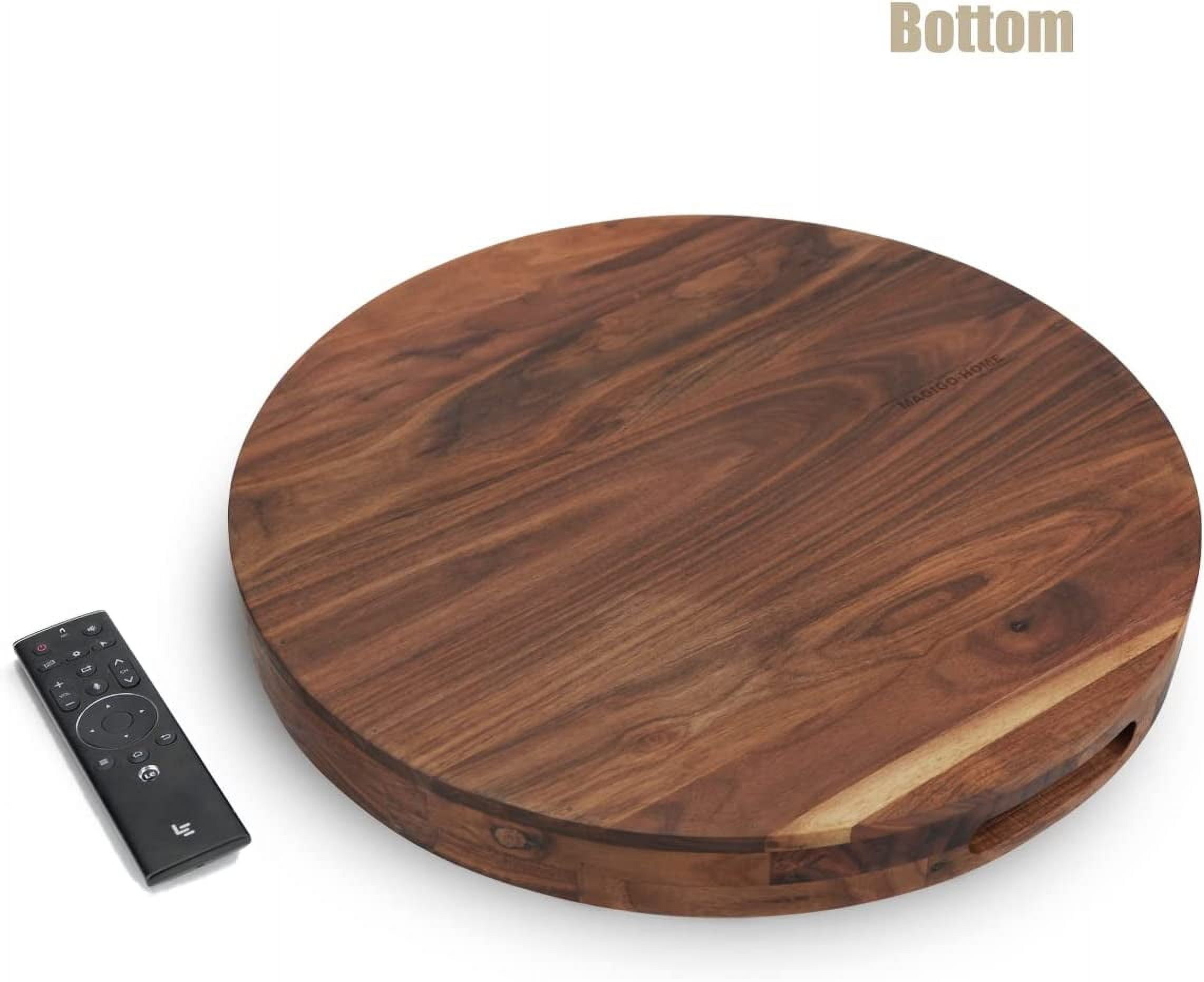 MAGIGO 15x15 Inch Square Black Walnut Wood Ottoman Tray With Handles - Serving Tray For Coffee, Tea, Decor - View #11