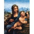 thumbnail image 2 of da Vinci, Leonardo 12x14 White Modern Wood Framed Museum Art Print Titled - Madonna of the Yarnwinder, 2 of 4