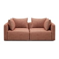 thumbnail image 5 of TOV Furniture Hangover Sedona Red Textured Fabric Loveseat, 5 of 5