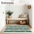 thumbnail image 3 of ODIKA 2'x3' Machine Washable Non-Slip Area Rug, Whimsical Cane Stripes with Twinkling Highlights Holiday High Traffic Rug, Green, 625495, 3 of 7
