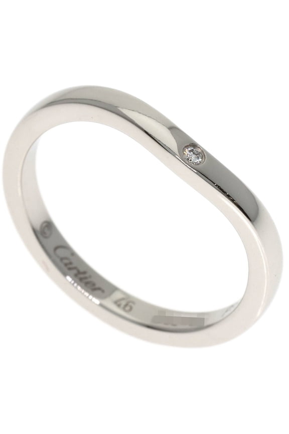 Pre-Owned Cartier Ballerina Curve 3P Diamond Ring #46 Platinum PT950 Women's CARTIER