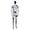 White, variant on HTQWLP Halloween Superhero Costumes, Pop Style Role Playing Fancy Dress Costumes, Halloween Stage Performance Cosplay Outfit-Hooded Jumpsuit, Birthday Party Dress up Costumes for Men, White/170