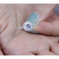 thumbnail image 3 of HeartsAndYou 1.4ct Round Cut Moissanite Engagement Ring for Women Halo Solitaire 18k White Gold Over Silver, 3 of 8