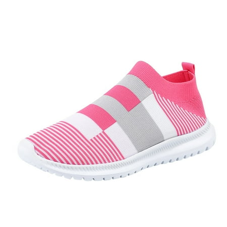 

Sneakers for Women Ladies Fashion Colorblock Mesh Breathable Comfort Soft Sole Flat Casual Sneakers Shoes for Women Mesh 42