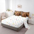 thumbnail image 5 of Feelyou Rustic Little Cow Bedding Comforter Set 7 Pieces for Kid, Vibrant Daisy Groovy Floral Full Bedding Set, Cartoon Farmhouse Animal Reversible Fitted Sheet Flat Sheet, Microfiber Bedroom Decor, 5 of 8