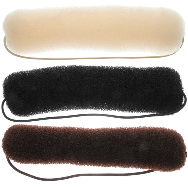 FELTECHELECTR 3 piezas para hacer moños, herramienta para peinar moños tipo donut, accesorios para el cabello para niñas.