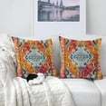thumbnail image 5 of Throw Pillow Covers Pack of 2 Double-Sided Printing Home Indoor and Outdoor Sofa Bed Decor 18 x 18 Inch pillowcover (Blue Boho Style Ethnic Design Pattern, 18x18Inch), 5 of 6