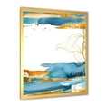 thumbnail image 2 of Designart 'Abstract Golden Laminaria Branch & Leaves' Traditional Framed Art Print, 2 of 4