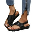 thumbnail image 1 of Women‘s Beach Gladiator Flat Sandal Slippers Buckle Open Toe Thong Sandals, 1 of 8