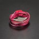 thumbnail image 2 of Pulsera de diamantes de imitación de cuero de PU para mujer de moda multicapa Accesorio de joyería simple (rojo rosa), 2 of 2
