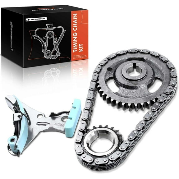 A-Premium Engine Timing Chain Kit [fits OHV, 4Cyl 2.2L] Compatible with Buick Century & Chevy S10, Beretta, Cavalier, Corsica, LLV & GMC Sonoma & Isuzu Hombre & Olds Cutlass Ciera & Pontiac Sunfire