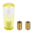 thumbnail image 1 of Pomo de Cambio Redondo de Cristal Único Bargains, 10cm Universal para Pomo de Palanca de Cambios de Vehículo Automático y Manual con 2 Adaptadores Acrílico Claro Amarillo, 1 Juego, 1 of 1