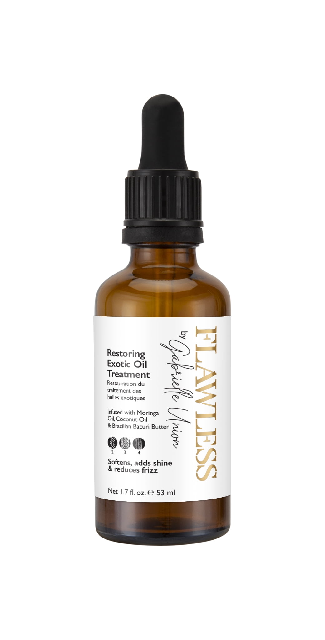 Flawless by Gabrielle Union Restoring Exotic Curly Hair Oil Treatment for Natural Curly and Coily Hair, 2 OZ