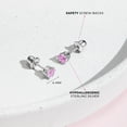 thumbnail image 4 of 925 Sterling Silver 4mm Round CZ Prong Set Screw Back Earrings Girls Teens, 4 of 7