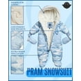 thumbnail image 2 of Urban Republic Baby Boys Snowsuit - One-Piece Full Sherpa Fleece Lined Infant Pram Quilted Baby Winter Suit (3M-9M), 2 of 7