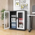 thumbnail image 2 of MIIIKO Metal Storage Cabinets, Lockable 35.4" Steel Storage Cabinet with 2 Doors and 2 Adjustable Shelves for Garage, Home, Office, 2 of 7