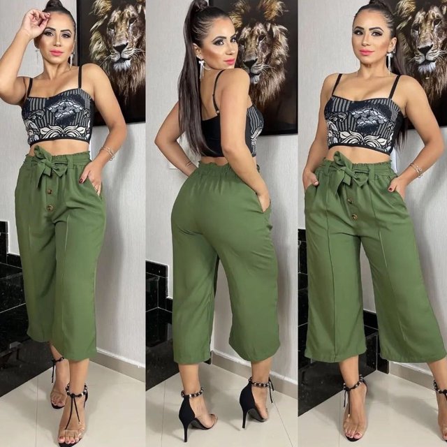 Duna Pantacourt Pantalones mujer pantacourt pantalones Mujer Pantacourt Pantalones Deng Xun unisex