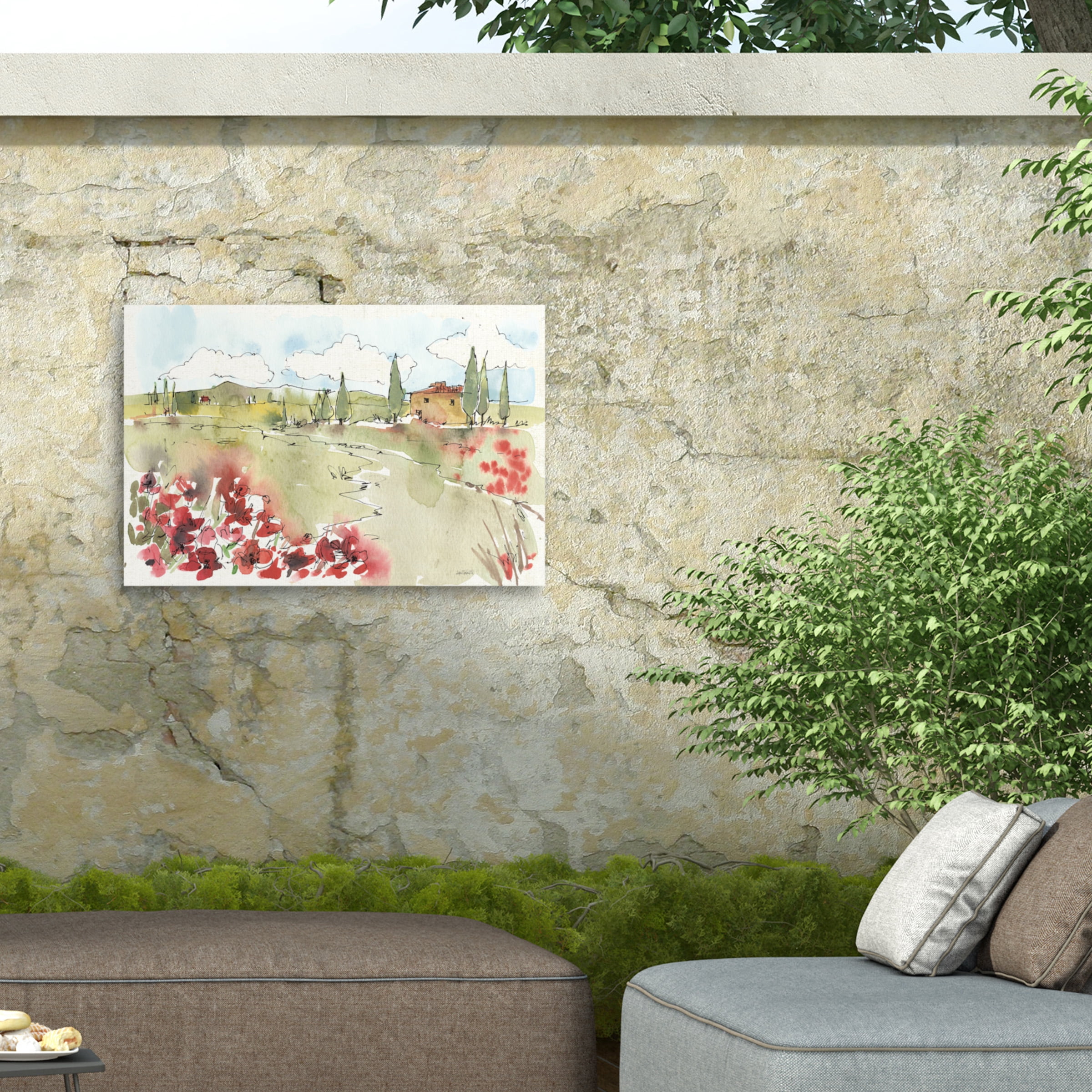 Anne Tavoletti 'Tuscan Elegance II' Outdoor Canvas 30x35