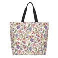 thumbnail image 1 of Disketp Paisley Flowers Bolsa Tote Estampada para Mujer, Bolso de Hombro y de Mano para Compras y Viajes, 1 of 8