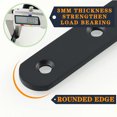 thumbnail image 3 of Wall Mounted Metal Shelf Brackets, Stamped Bracket Corner Brackets for Suspended Shelves, 125mm x 75mm, Black Finish, Pack of 4, 3 of 4