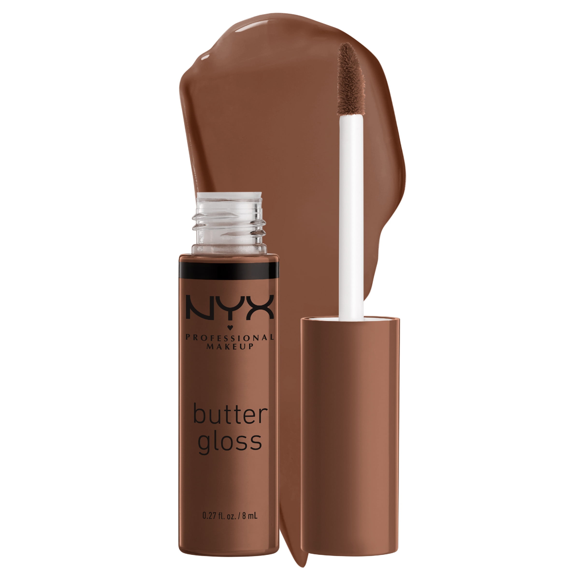 NYX Professional Makeup Butter Gloss, NonSticky Lip Gloss, Fudge Me, 0