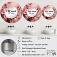 thumbnail image 4 of Designart "Deep Pink Cherry Blossoms Mosaic" Cherry Rund Mirror For Wall Decor - Large Pink Round Printed Mirror - Traditional Round Office Mirror - 23" x 23", 4 of 6