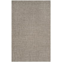 SAFAVIEH Courtyard Samson Solid Indoor/Outdoor Area Rug, 4' x 5'7", Light Brown