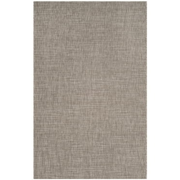 SAFAVIEH Courtyard Samson Solid Indoor/Outdoor Area Rug, 4' x 5'7", Light Brown