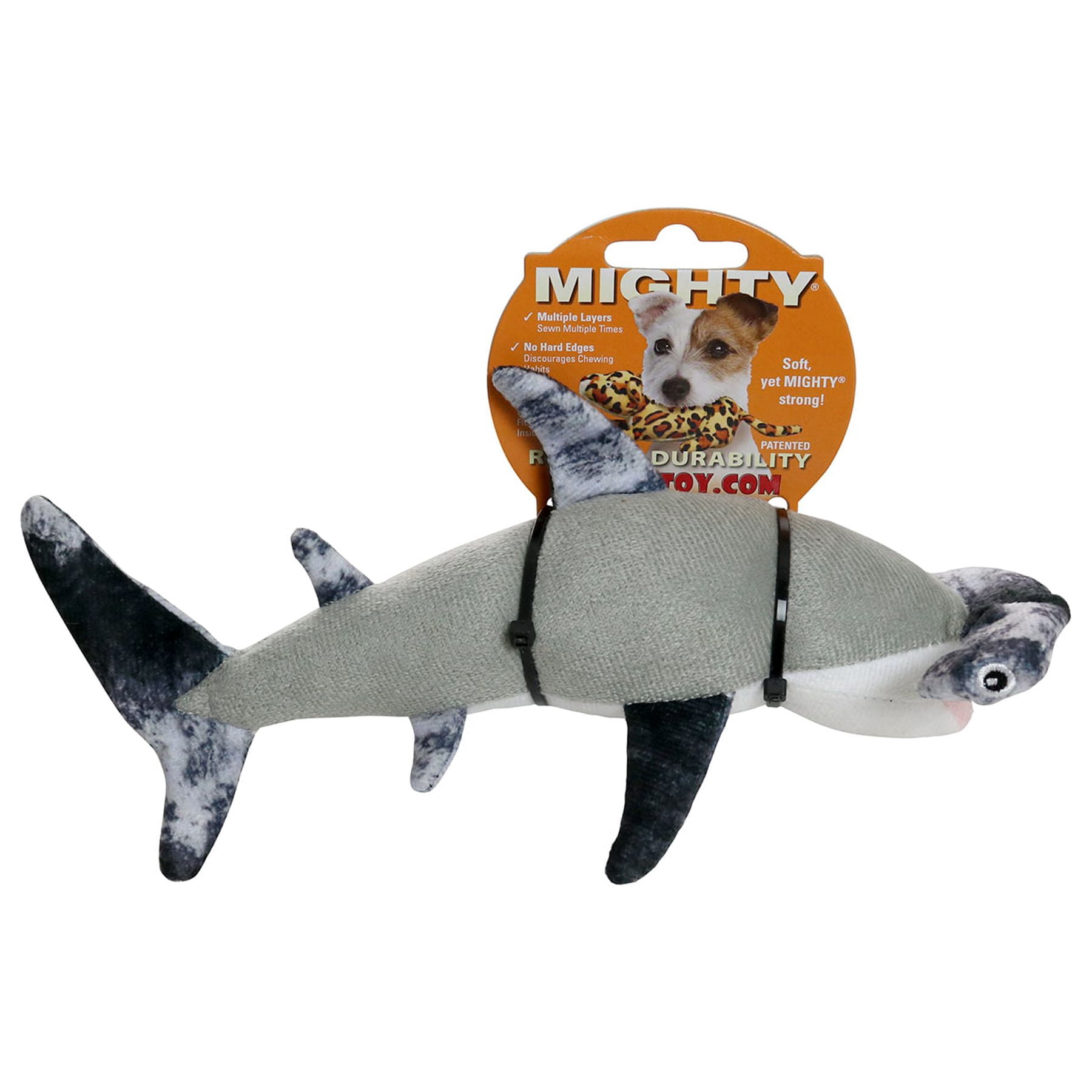 Mighty Junior Ocean Hammerhead Soft Plush Dog Toy