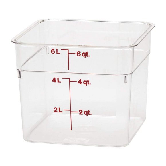 Contenedor de almacenamiento de alimentos Cambro Classic Series Square 6L