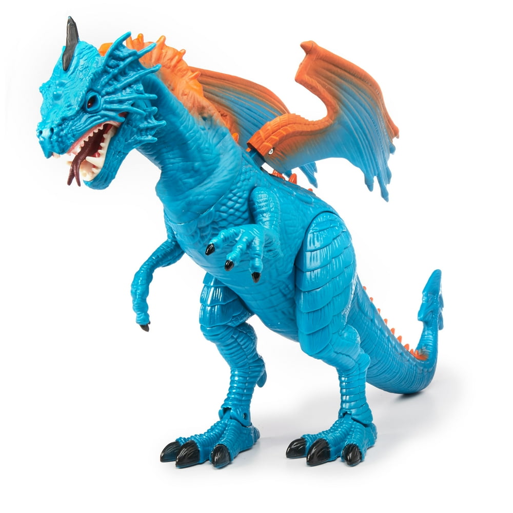 Adventure Force 10.24 inches Mighty Megasaur Dragon, Blue Orange